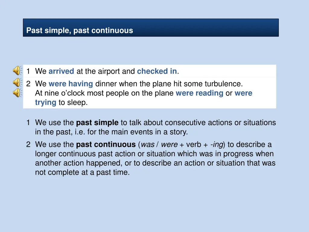 past simple past continuous