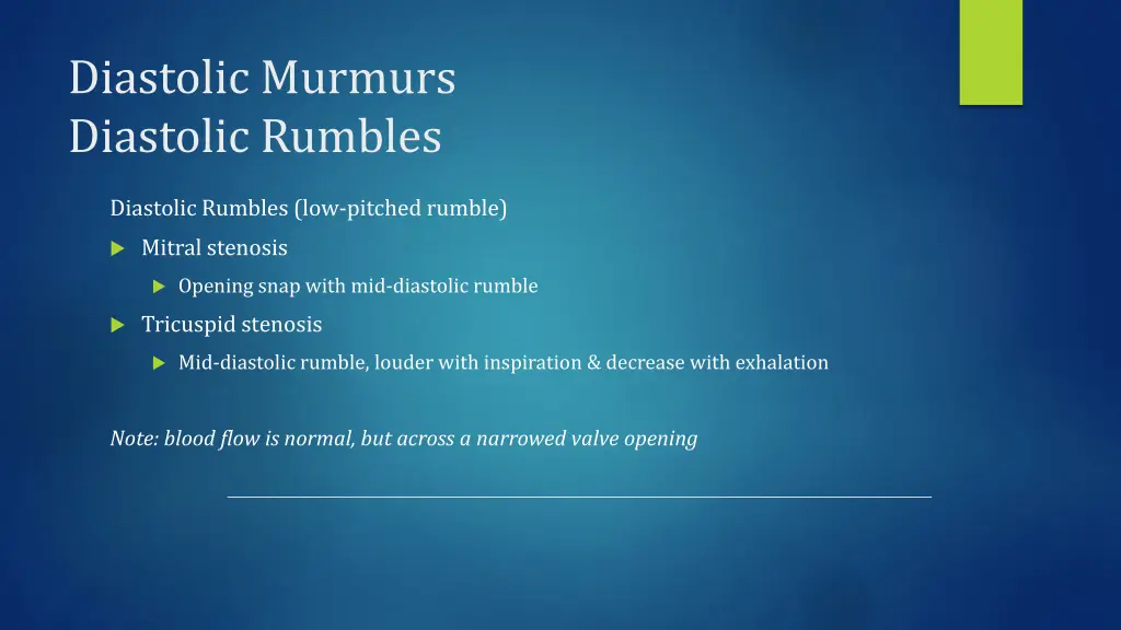 diastolic murmurs diastolic rumbles