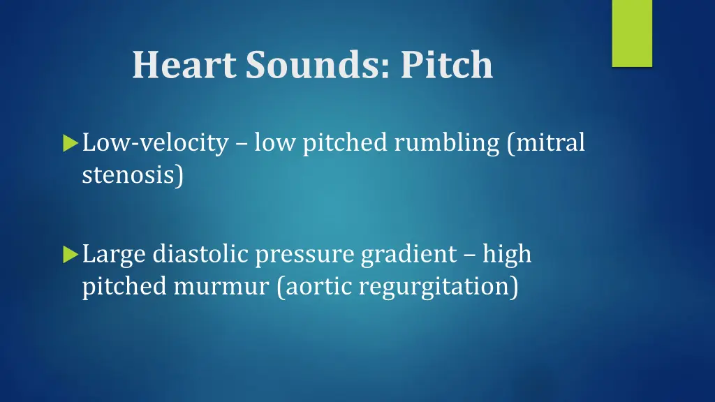 heart sounds pitch