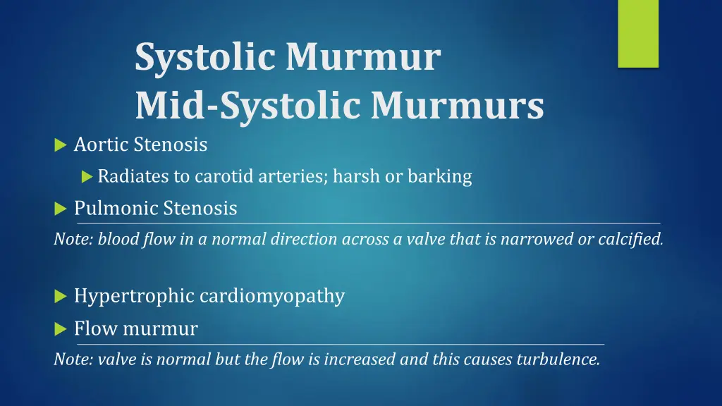 systolic murmur mid systolic murmurs aortic