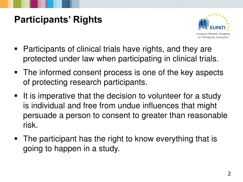 participants rights