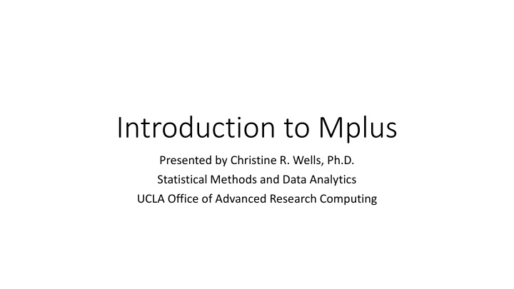 introduction to mplus