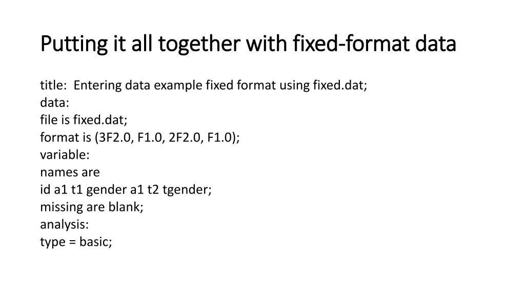 putting it all together with fixed putting