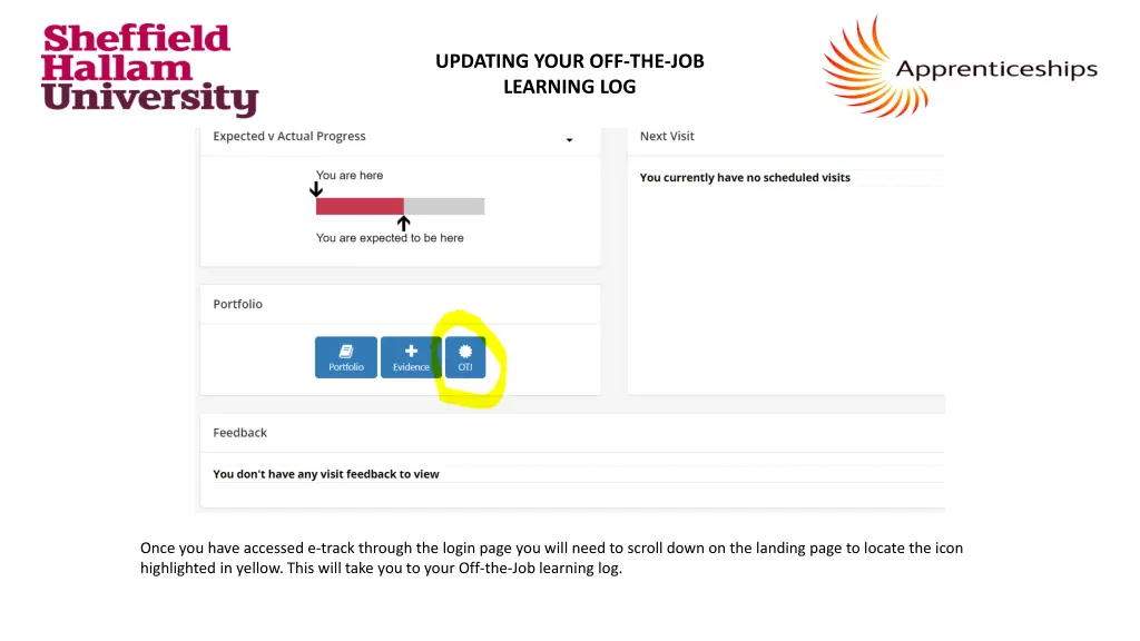 updating your off the job learning log