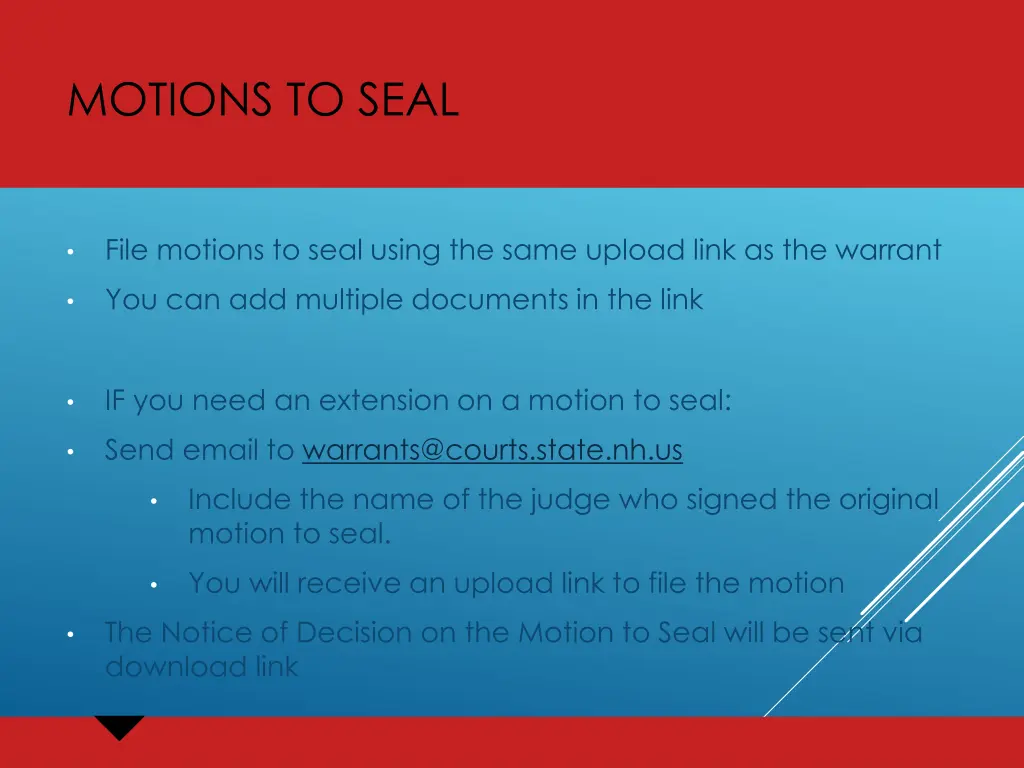 motions to seal