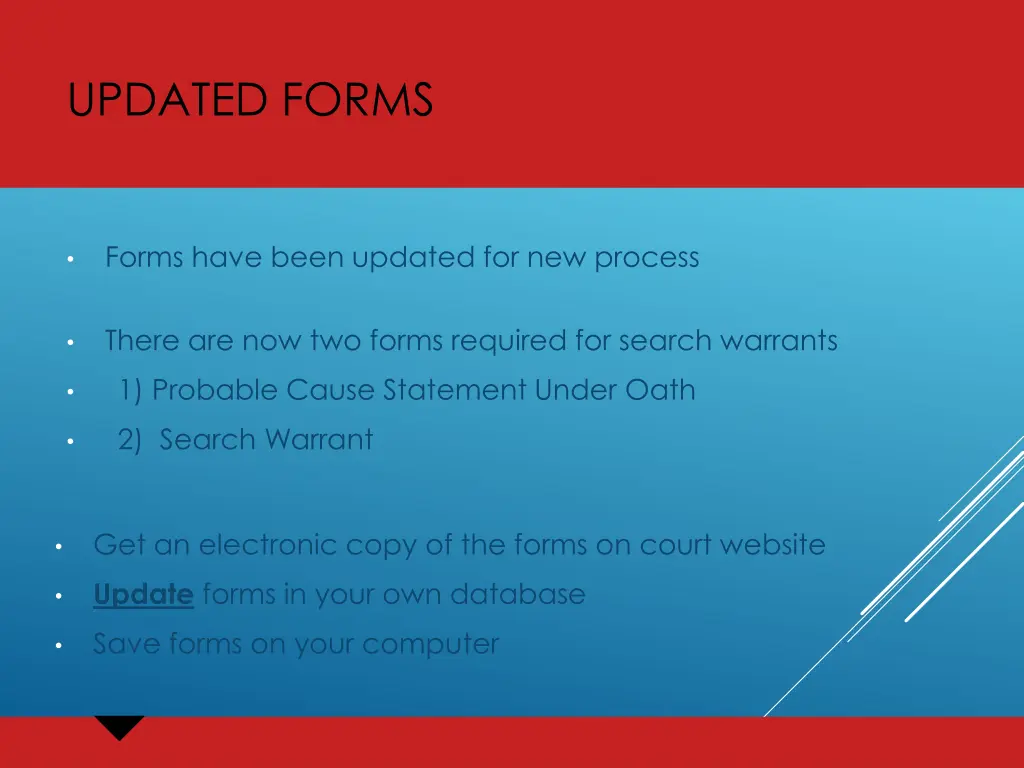 updated forms