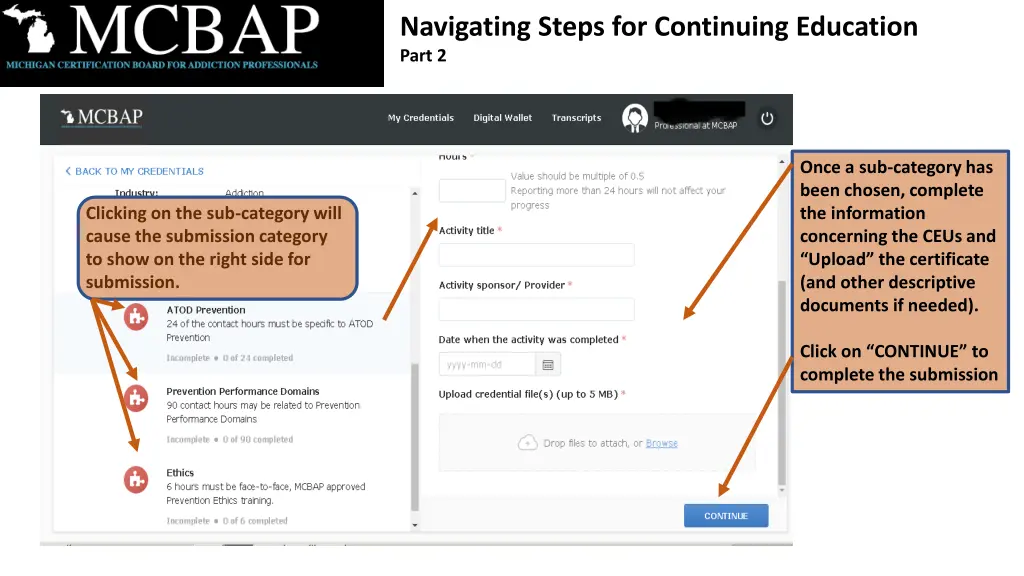 navigating steps for continuing education part 2