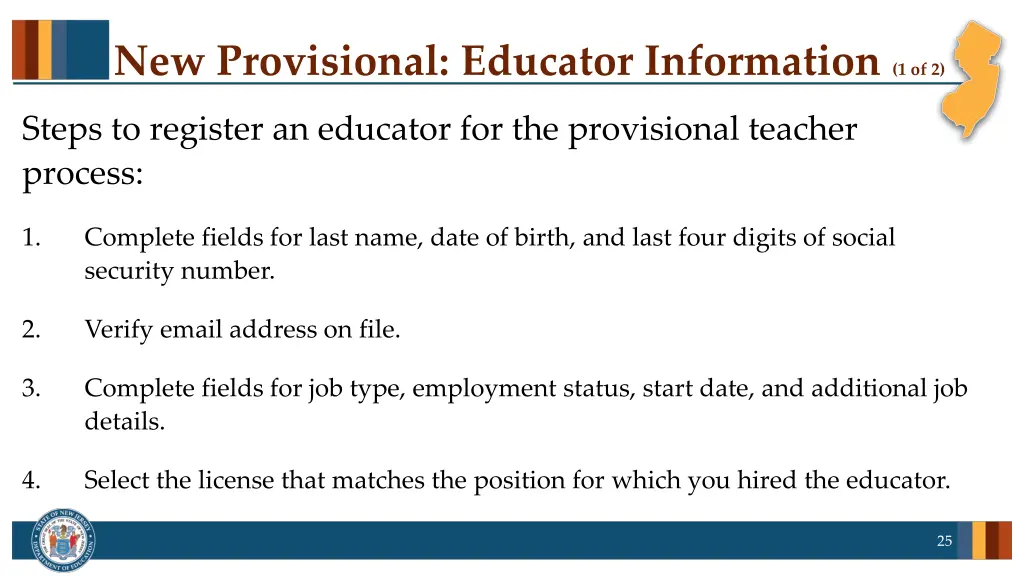 new provisional educator information 1 of 2