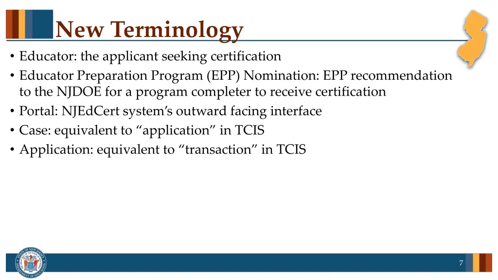 new terminology educator the applicant seeking