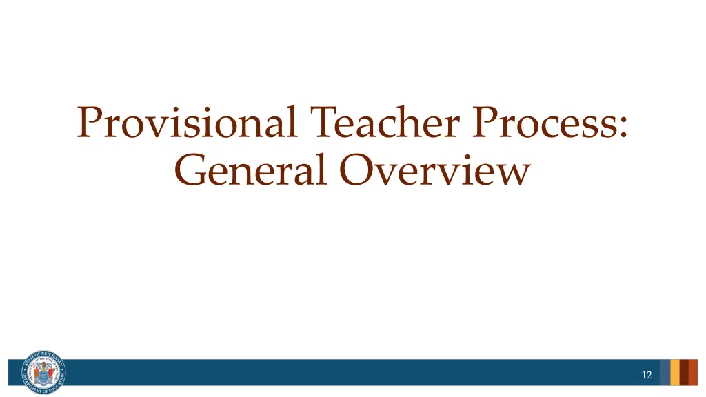 provisional teacher process general overview