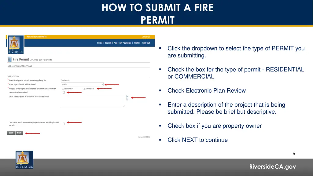 how to submit a fire permit 4