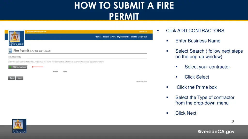 how to submit a fire permit 6