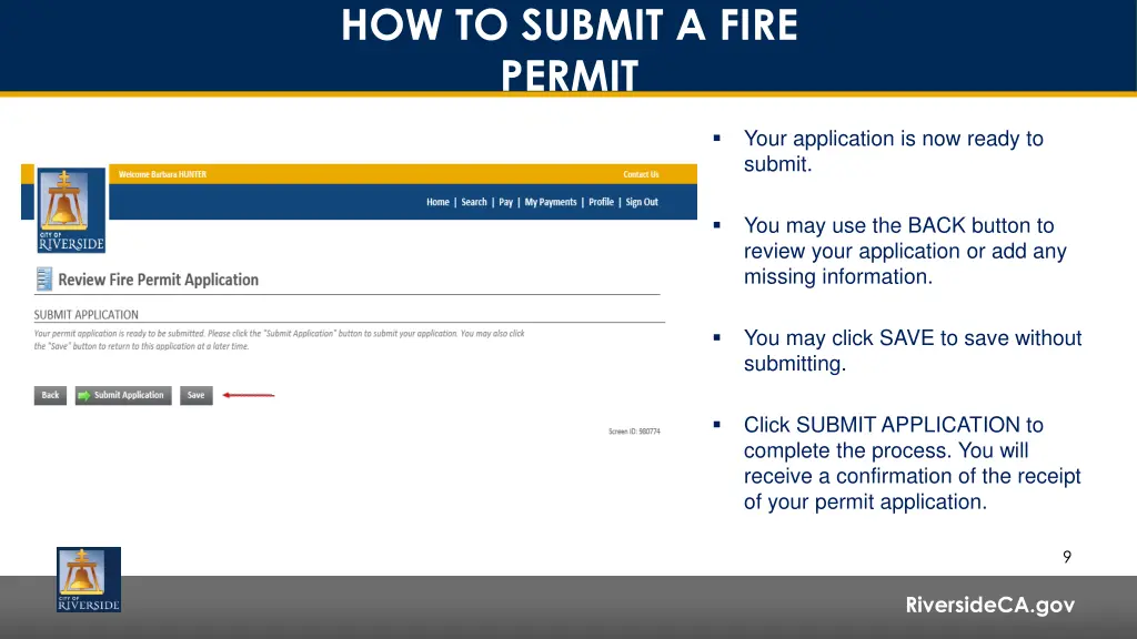 how to submit a fire permit 7