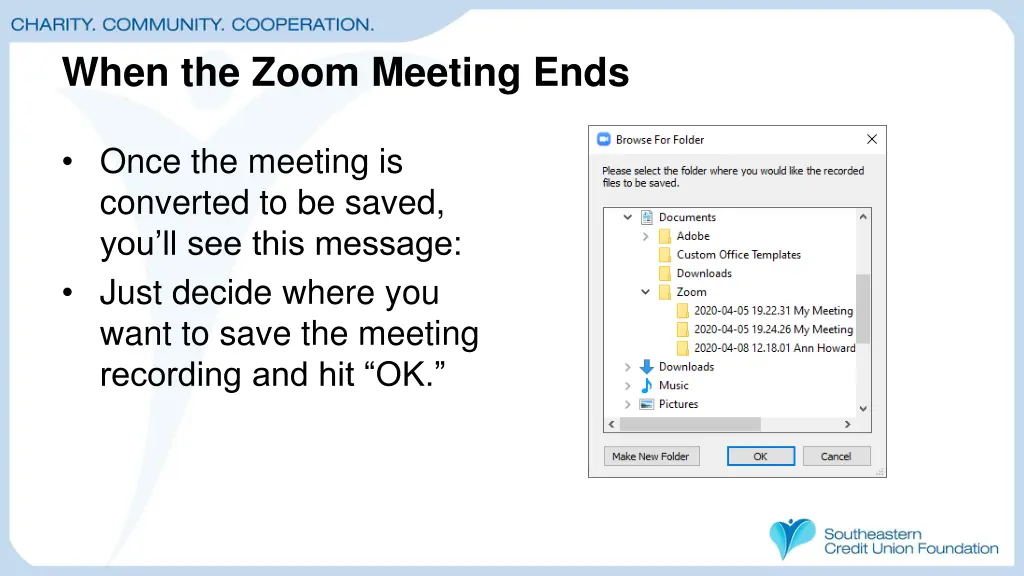 when the zoom meeting ends