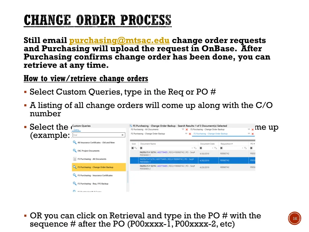 change order process