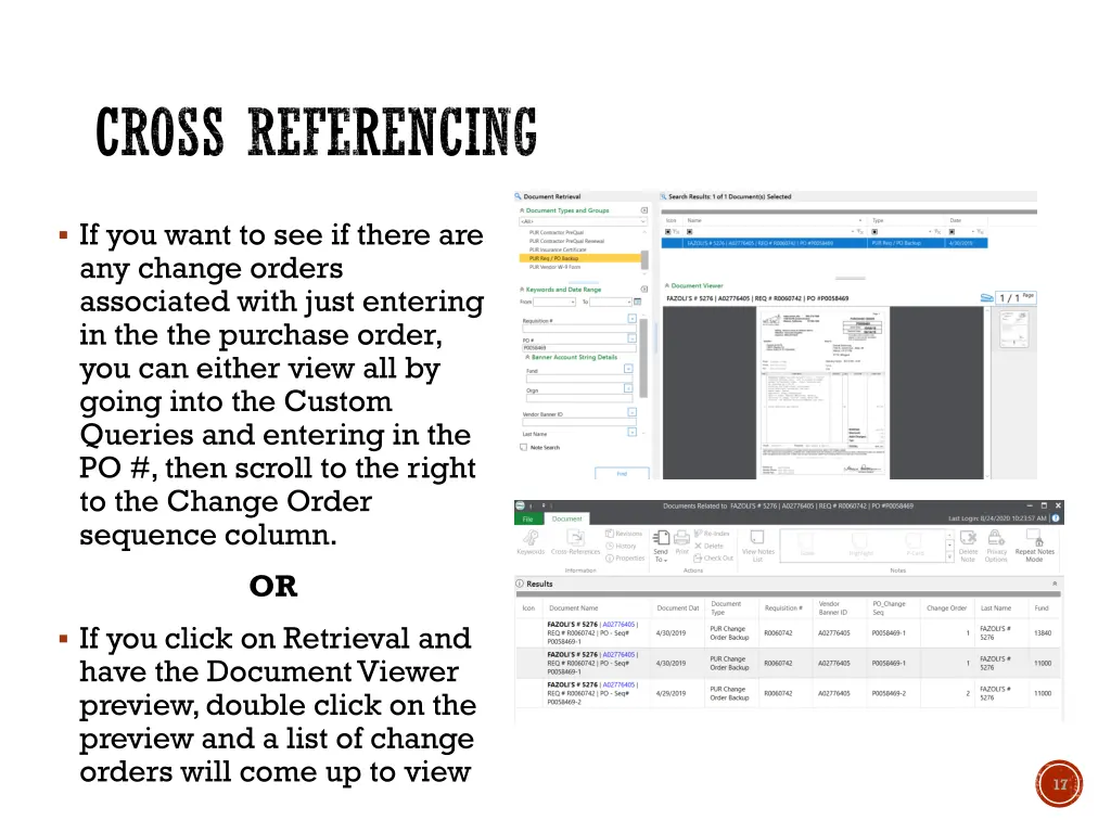 cross referencing