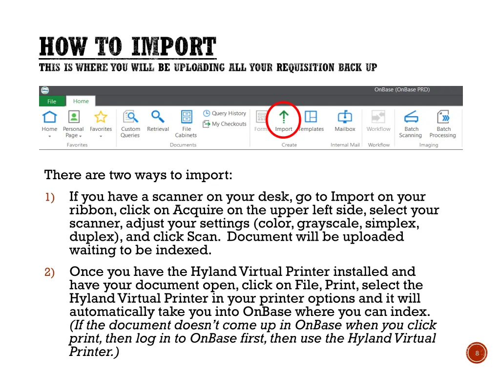 how to import this is where you will be uploading