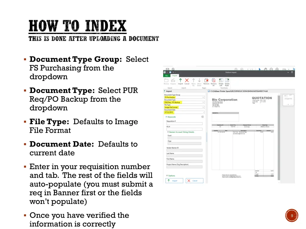 how to index this is done after uploading