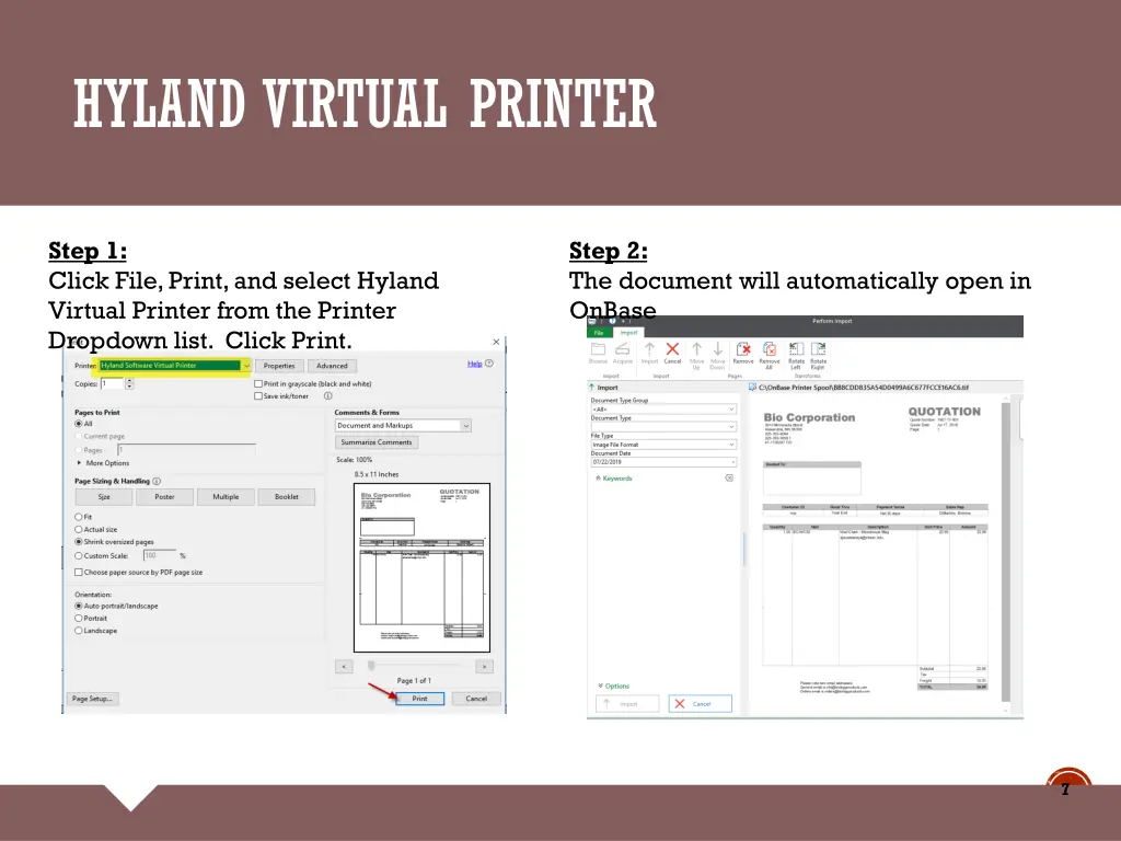 hyland virtual printer