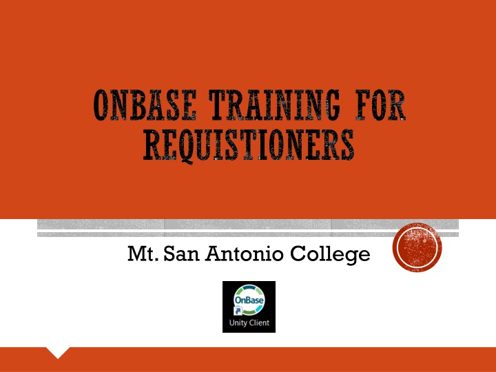 onbase training for requistioners