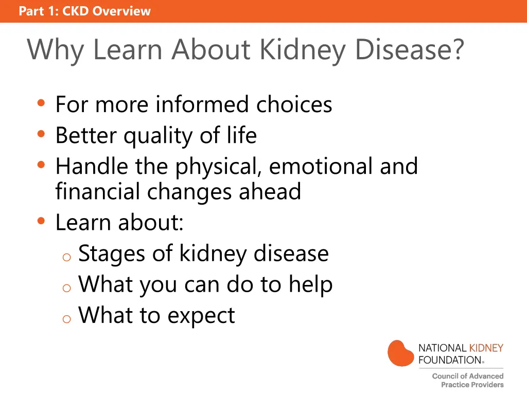 part 1 ckd overview