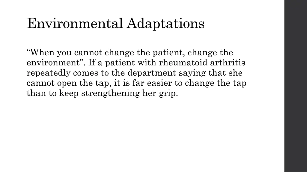 environmental adaptations