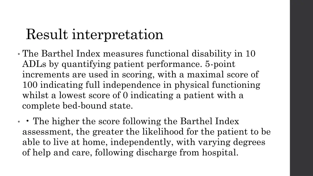 result interpretation