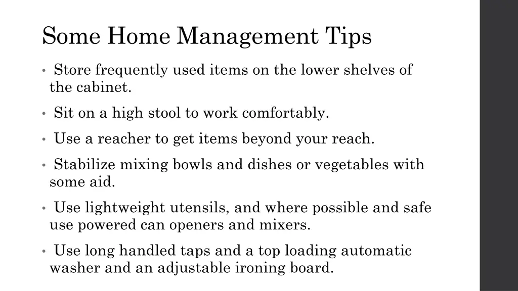 some home management tips