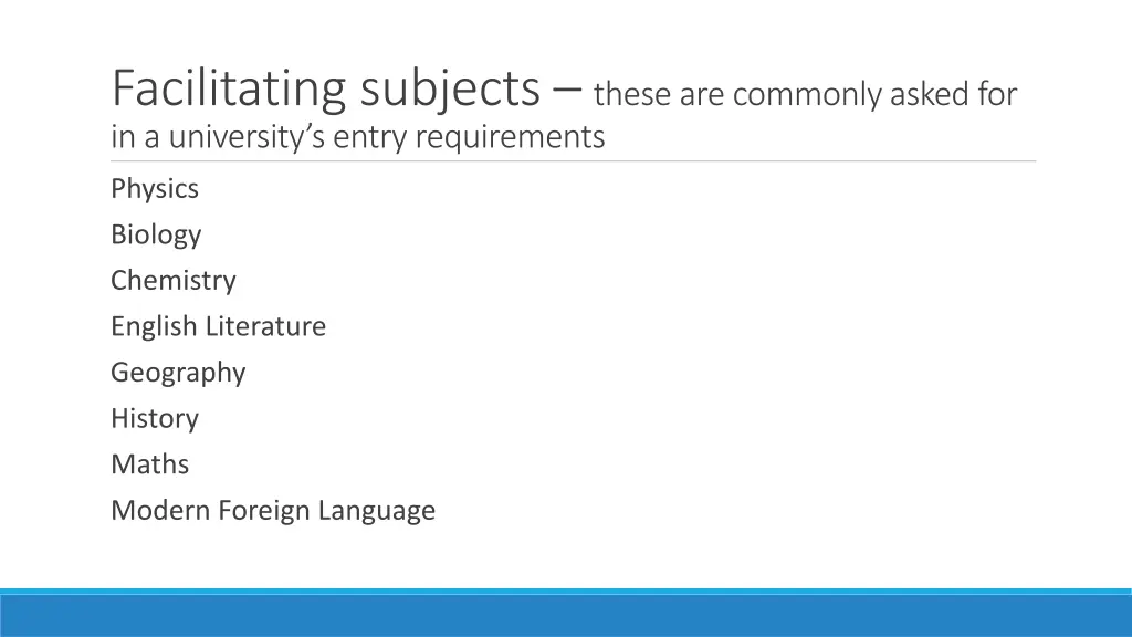 facilitating subjects these are commonly asked