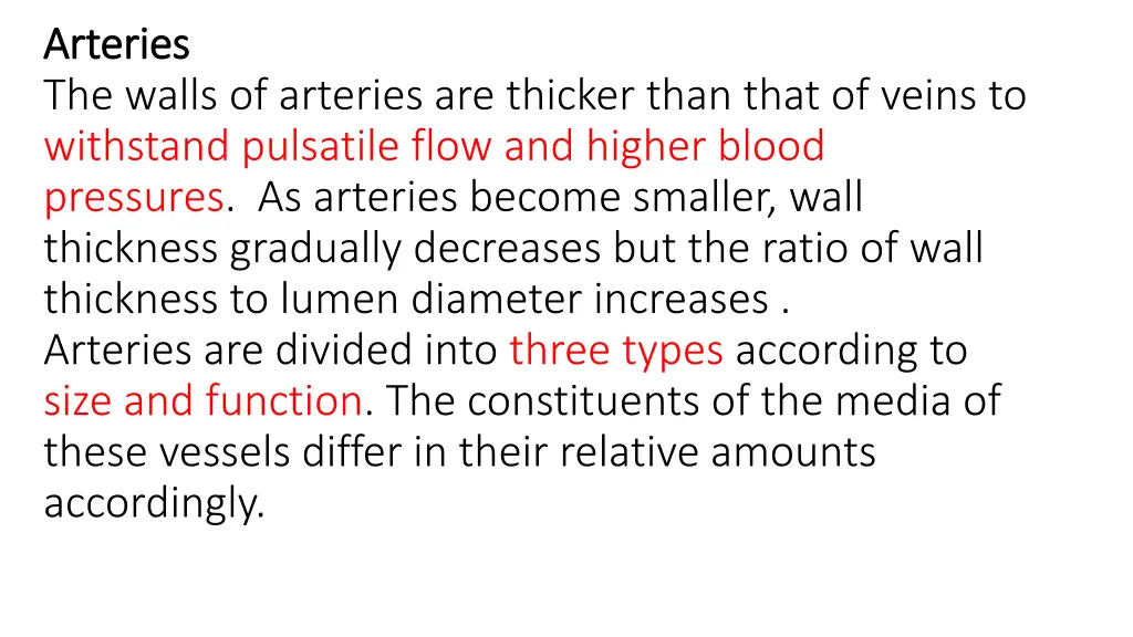 arteries arteries the walls of arteries