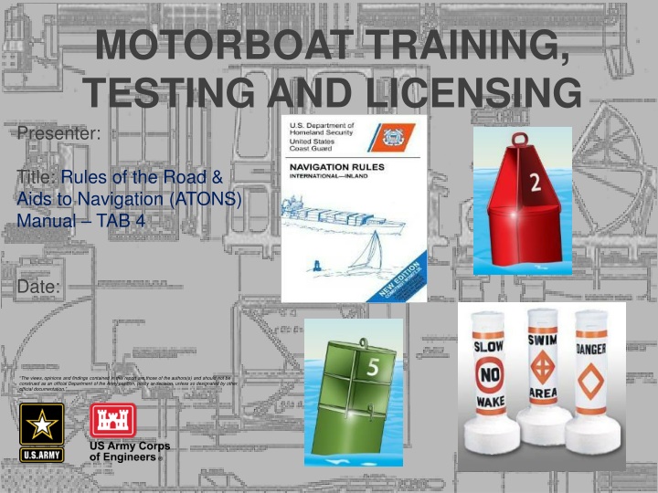 motorboat training testing and licensing presenter