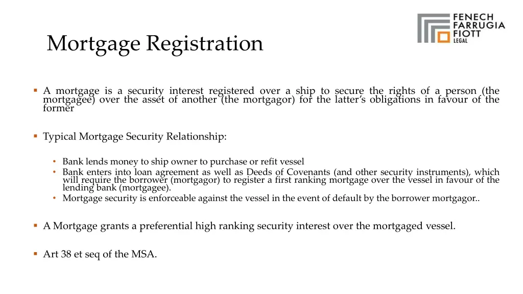 mortgage registration