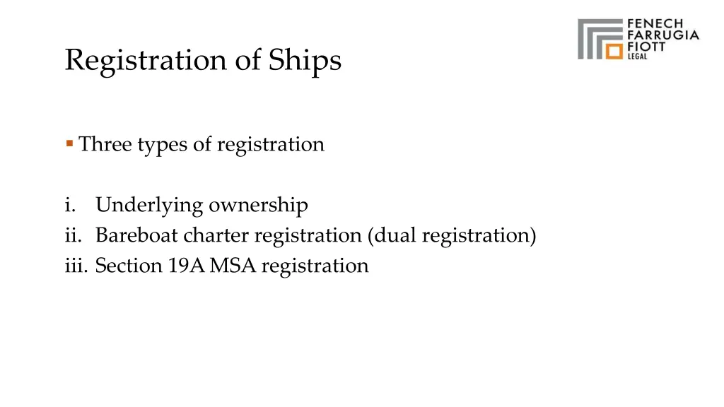 registration of ships