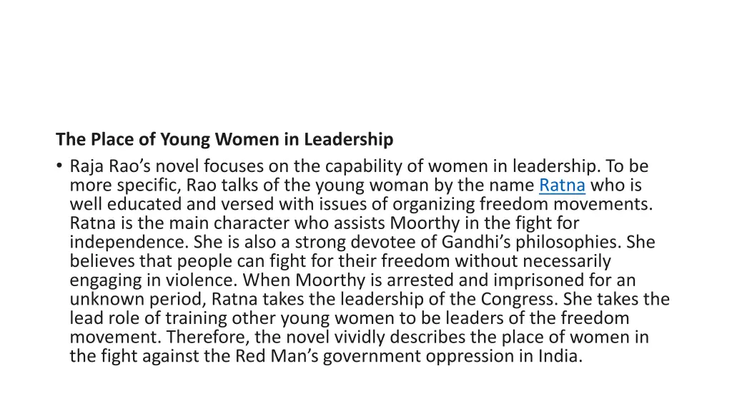 the place of young women in leadership raja