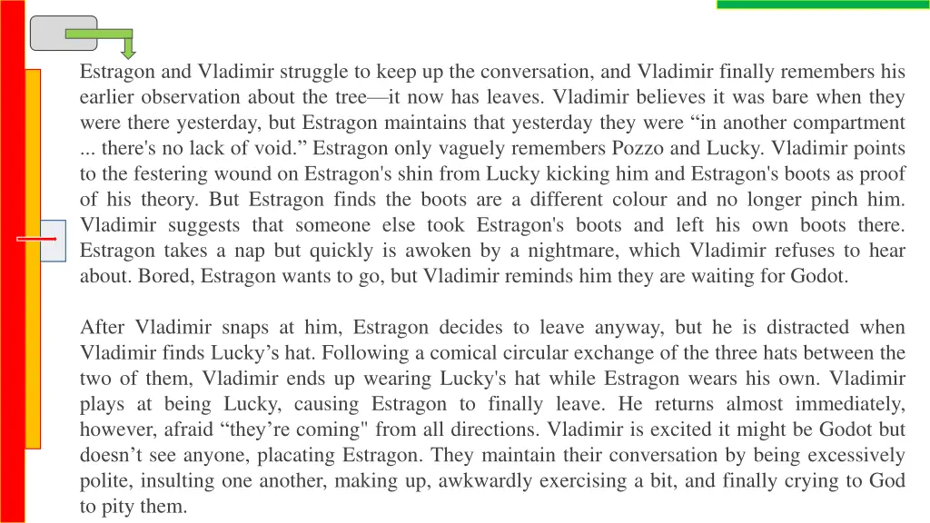 estragon and vladimir struggle to keep