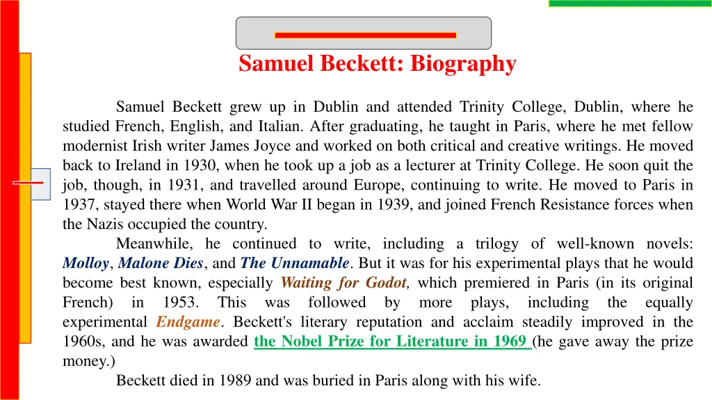 samuel beckett biography