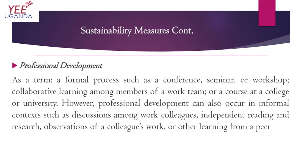 sustainability measures cont sustainability