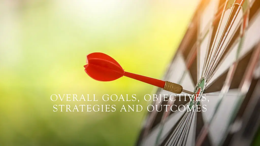 overall goals objectives strategies and outcomes