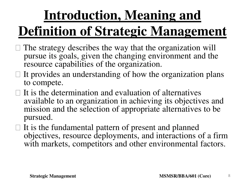 introduction meaning and definition of strategic 2