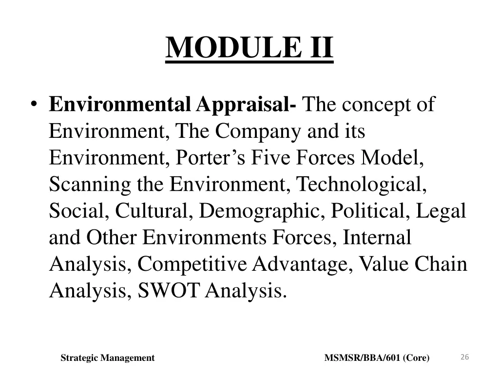 module ii