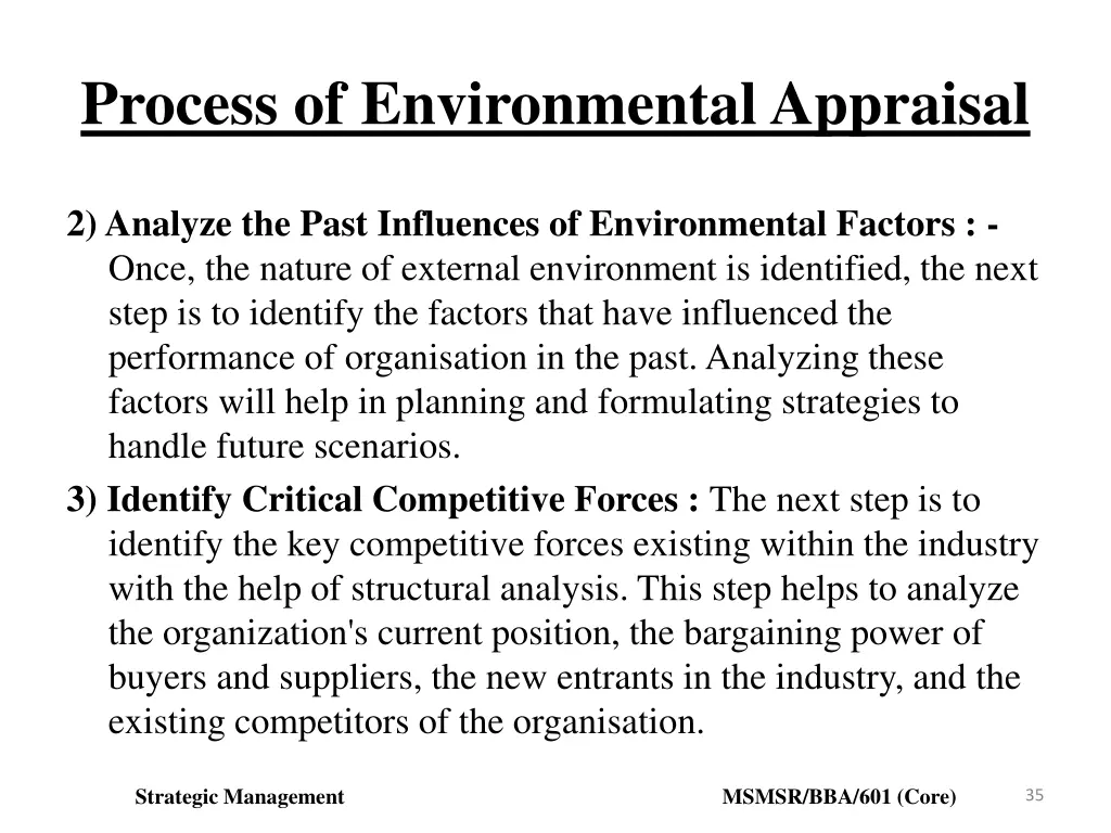 process of environmental appraisal 1