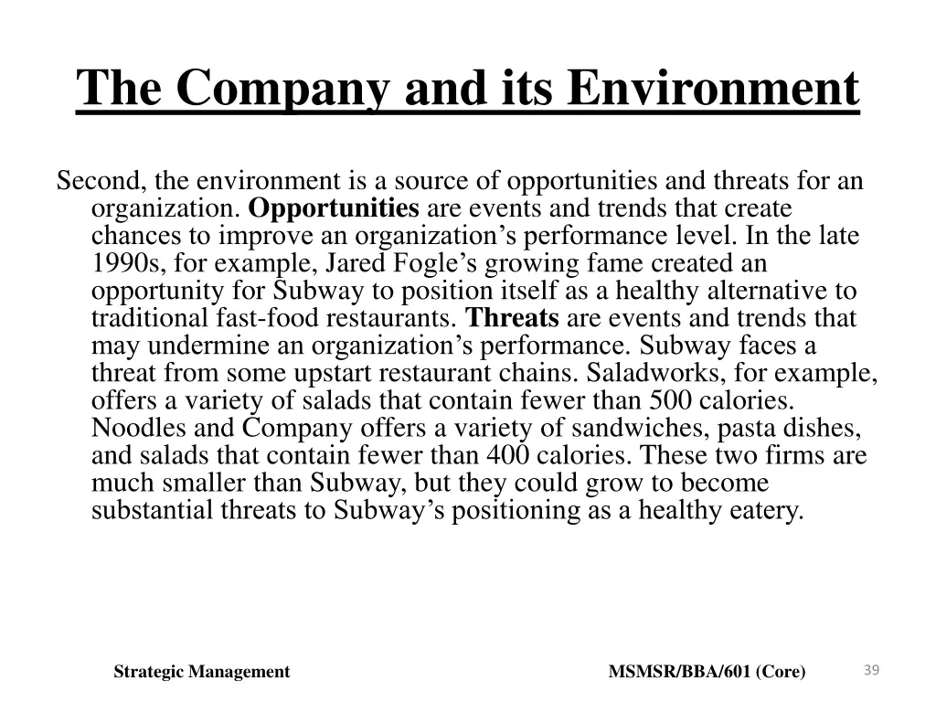 the company and its environment 1