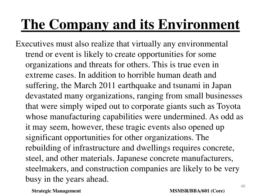 the company and its environment 2