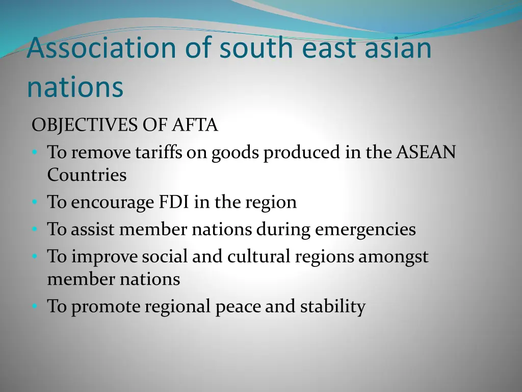 association of south east asian nations