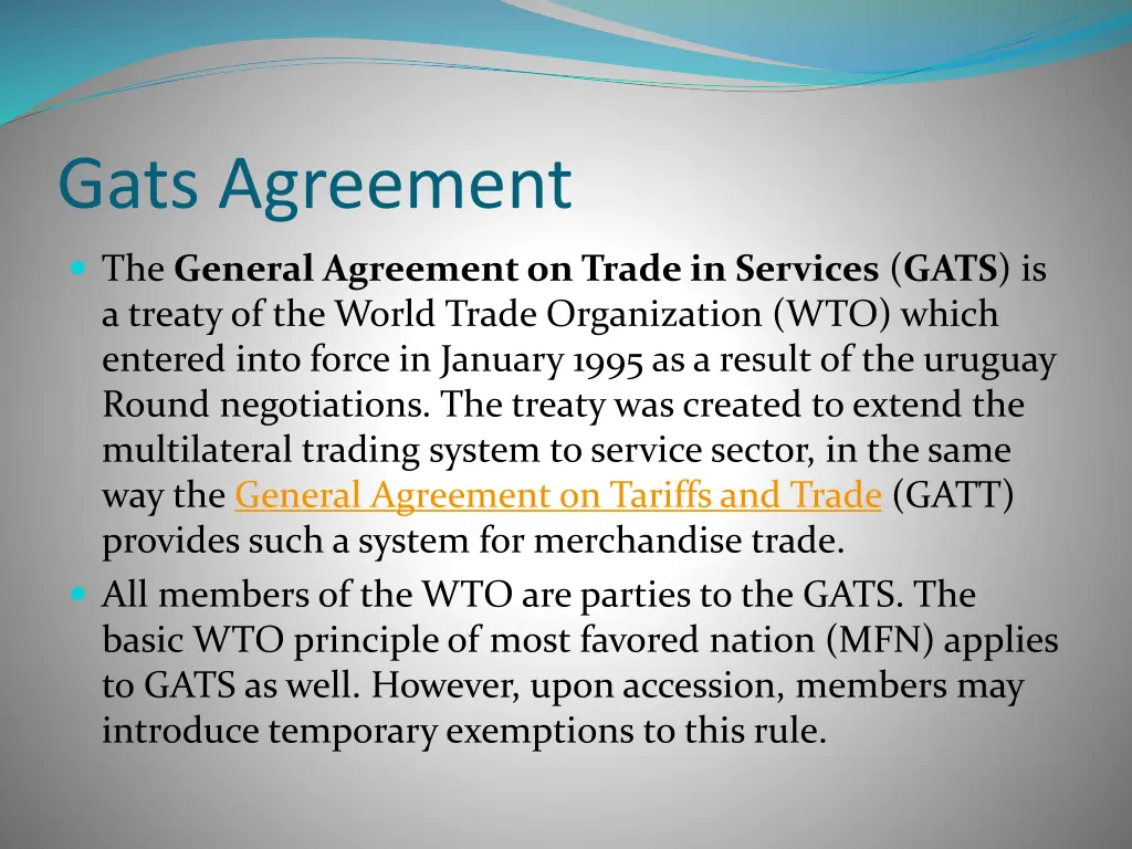 gats agreement