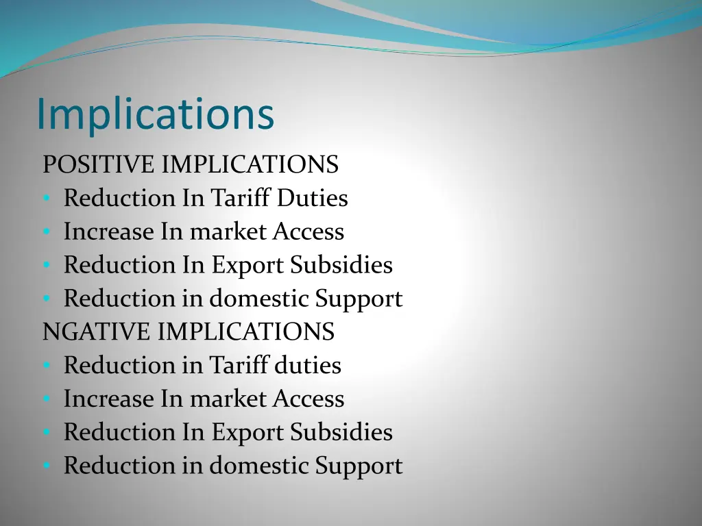 implications positive implications reduction