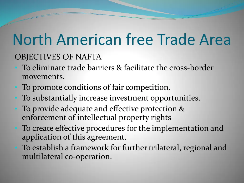 north american free trade area