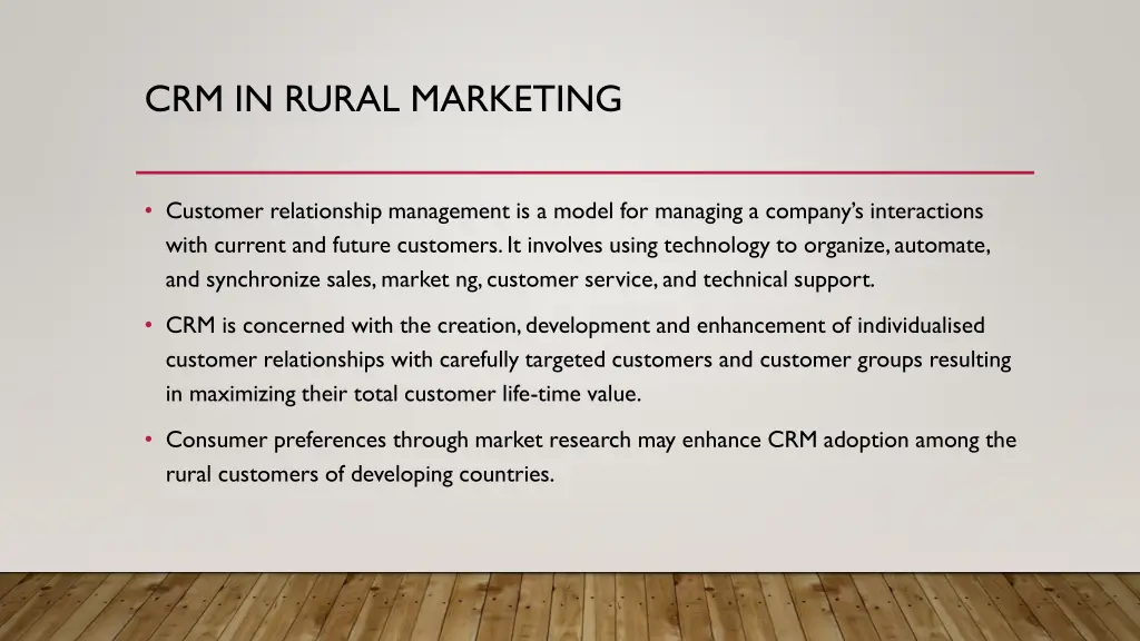 crm in rural marketing