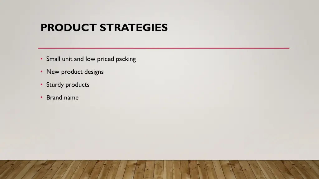 product strategies