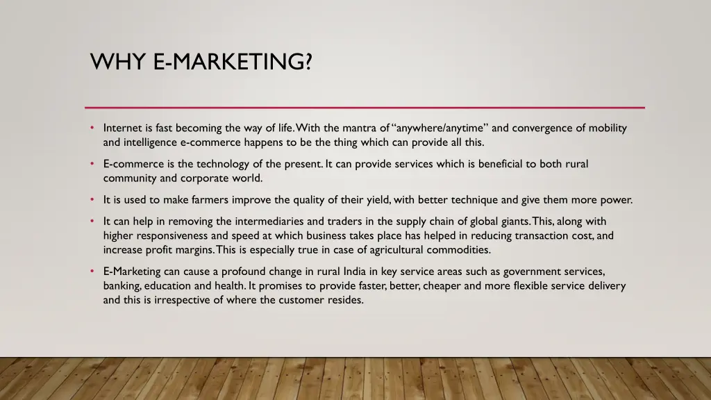 why e marketing